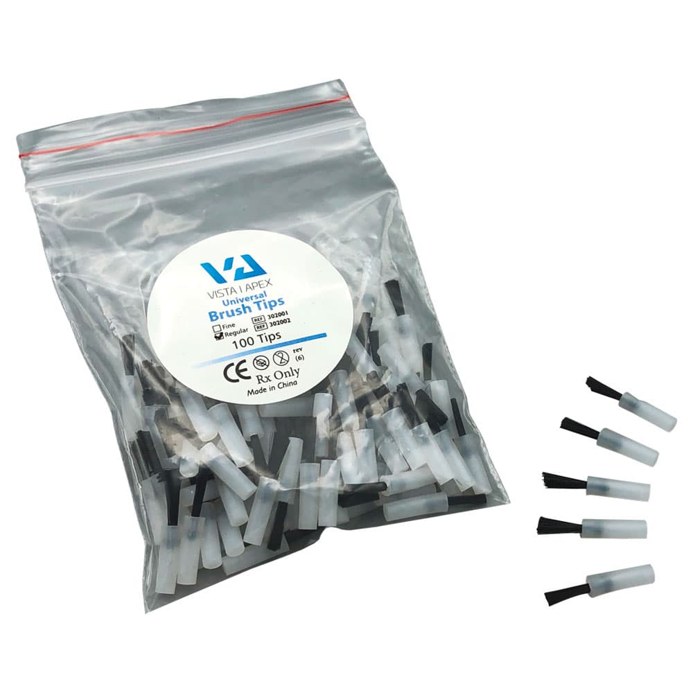 Vista Apex Universal Composite Brush Tips, Regular Bristle, Black, 100/Bag, 302002 thumbnail 15