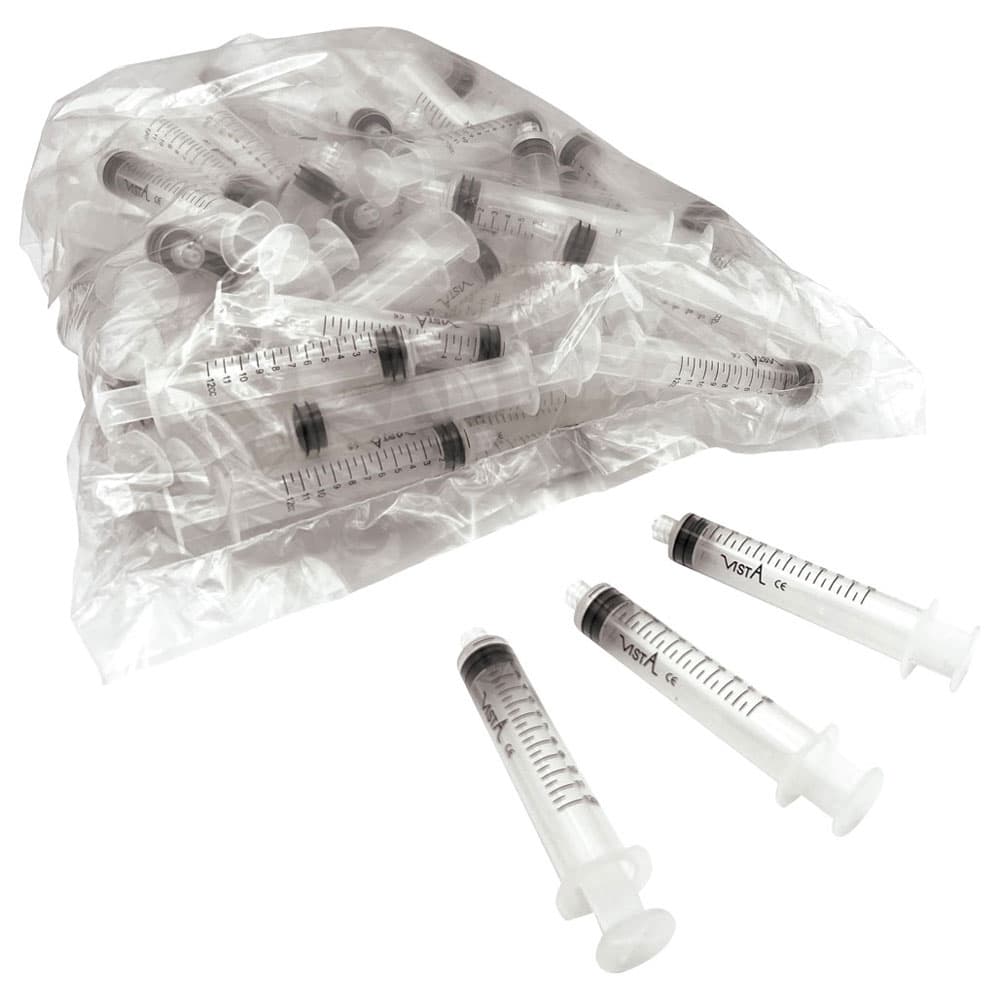 Vista Apex Luer Lock Syringes, 12cc, Disposable, Non-Sterile, 100/Box, #316012 thumbnail 12