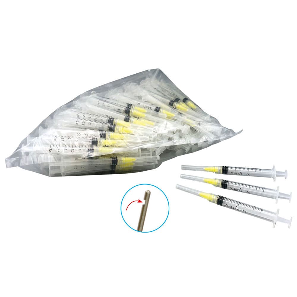 Vista-Probe Pre-Tipped Syringes, 3cc Luer Lock with 27ga Closed-End Side-Port Tip, 100/Box, 316237 thumbnail 8