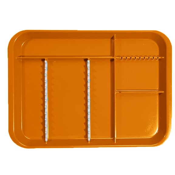 Zirc B-Lok Divided Setup Tray, Size B (Ritter), Neon Orange, 13-3/8" x 9-5/8" x 7/8", 20Z451Q thumbnail 7
