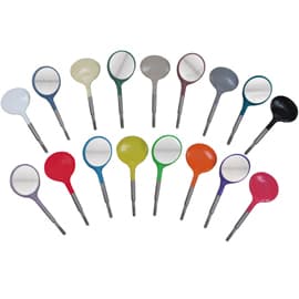 Crystal HD #5 Mouth Mirror Head, Red, Plastic, Cone Socket, 12/Pk, 50Z372M thumbnail 7