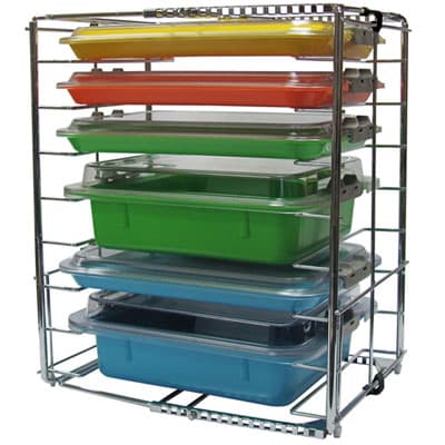 Zirc Multi-Mod Rack, 8-Place, Chrome-Plated Metal, Adjustable, 21Z410 thumbnail 12