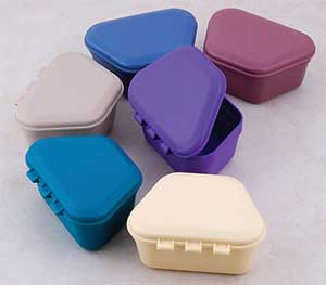 Zirc Denture Box, Teal, One-Piece with Locking Lid, 4-3/8" x 3-3/8" x 2", 12/Pk, 30R800J thumbnail 8