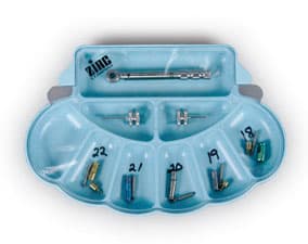 Zirc Implant Organizer, Arch Shaped, Light Blue with Cover, 20Z490B thumbnail 9