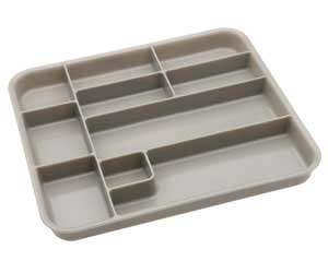 Zirc Tub Insert, 10 Compartments, Gray, 10-3/4" x 9-11/16" x 1", 20Z465, 1/Pk thumbnail 11