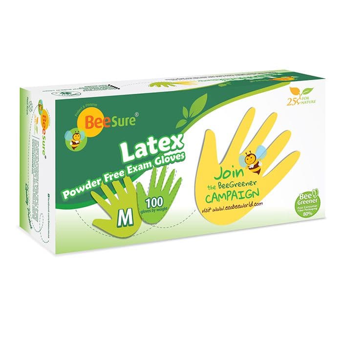 Beesure Latex Exam Gloves, Powder-Free, Non-Sterile, Extra Small, White, 100/Box, BE2815 thumbnail 20