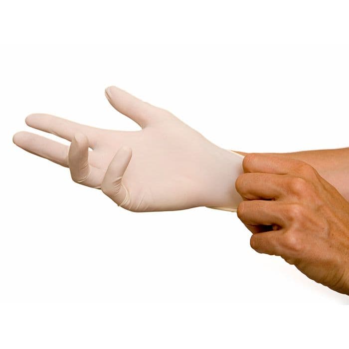 Latex Powder Free Examination Gloves, X-Small, Fully Textured, Polymer-Coated, 100/Box - Latex_Powder_Free_Glove - X-Small - Image 1