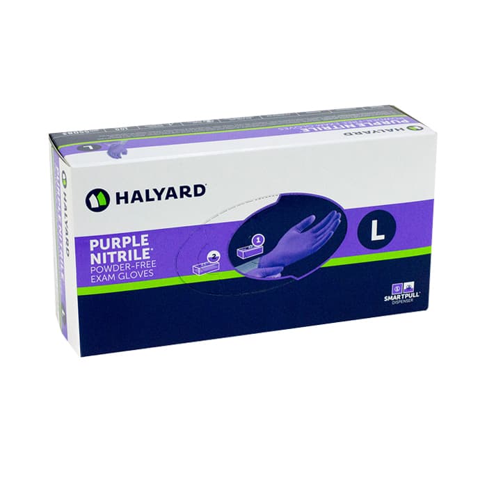 Halyard Purple Nitrile Dental Exam Gloves, Powder-Free, Non-Sterile, Large, Textured, 100/Box, 53433 thumbnail 10