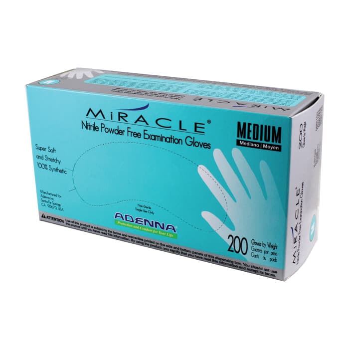 Adenna MIRACLE® Nitrile Exam Gloves, Powder-Free, Latex-Free, Fingertip Textured, Large, Blue, 200/Box, MIR166 thumbnail 15