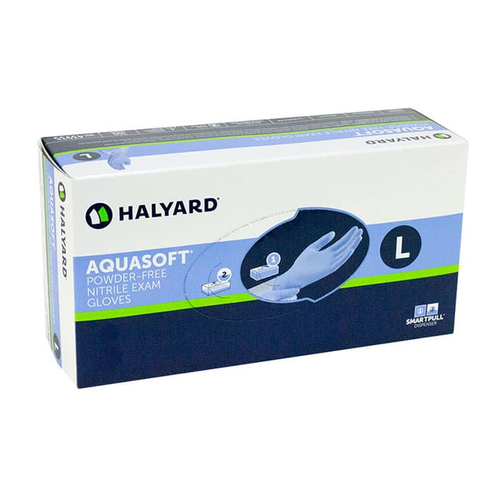 Aquasoft Blue Nitrile Exam Gloves, Powder-Free, Latex-Free, X-Large, 250/Box, 43936 thumbnail 7