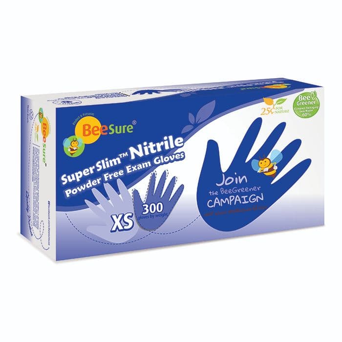 BeeSure SuperSlim Nitrile Examination Gloves, Powder-Free, Medium, Cobalt Blue, 300/Box, BE1147 thumbnail 19