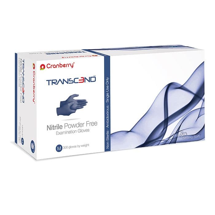 Cranberry Transcend Nitrile Powder-Free Exam Gloves, Small, Matte Blue, 300/Box, CR3366 thumbnail 27