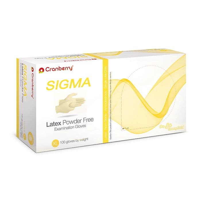 Cranberry® SIGMA Powder Free Latex Exam Gloves, Medium, White, 100/Box, CR5817 thumbnail 14