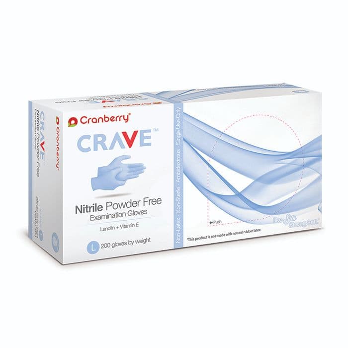 Crave Nitrile Powder-Free Exam Gloves, Medium, Ice Blue, 200/Box, CR3557 thumbnail 24