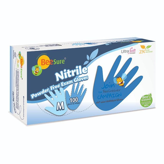 BeeSure Nitrile Powder-Free Exam Gloves, Light Blue, Extra Large, 100/Box, BE1119 thumbnail 15