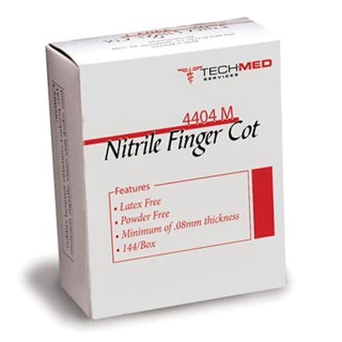 Dukal Tech-Med Nitrile Finger Cots, Medium, Latex-Free, Powder-Free, Pre-Rolled, 2-1/4" x 28 mm, 144/Box, 4404M thumbnail 11
