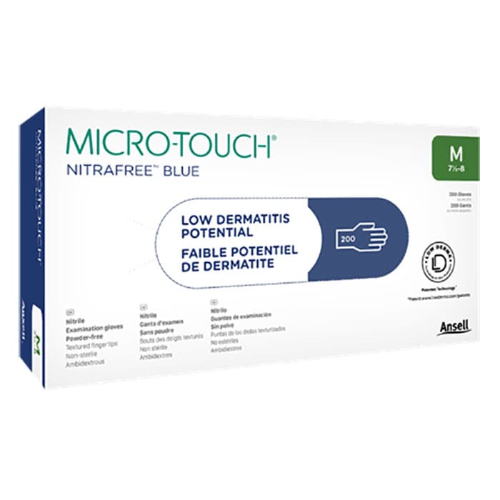 Micro-Touch® NitraFree™ Nitrile Exam Gloves, Powder-Free, Non-Sterile, Small (6.5-7), Berry Blue, 200/Box, 313028070 thumbnail 13