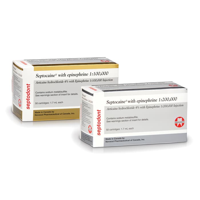 Septocaine Articaine HCl 4% with Epinephrine 1:200,000, Silver, 1.7 mL Cartridges, 50/Box, 01A1200 thumbnail 20