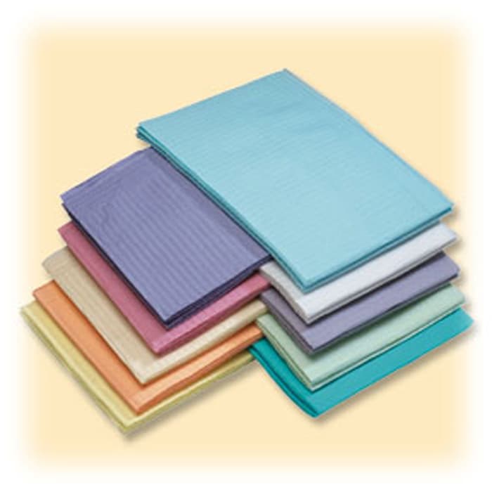Medicom SafeBasics Dry-Back Plus Dental Bibs, 3-Ply Paper + 1-Ply Poly, Blue, 13" x 18", 500/Case, 8382 thumbnail 10