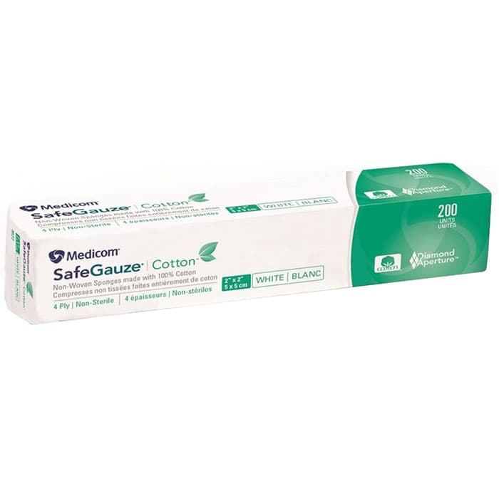 SafeGauze Cotton Non-Woven Sponges, Non-Sterile, 4-Ply, 4" x 4", 2000/Case, 4844 thumbnail 8