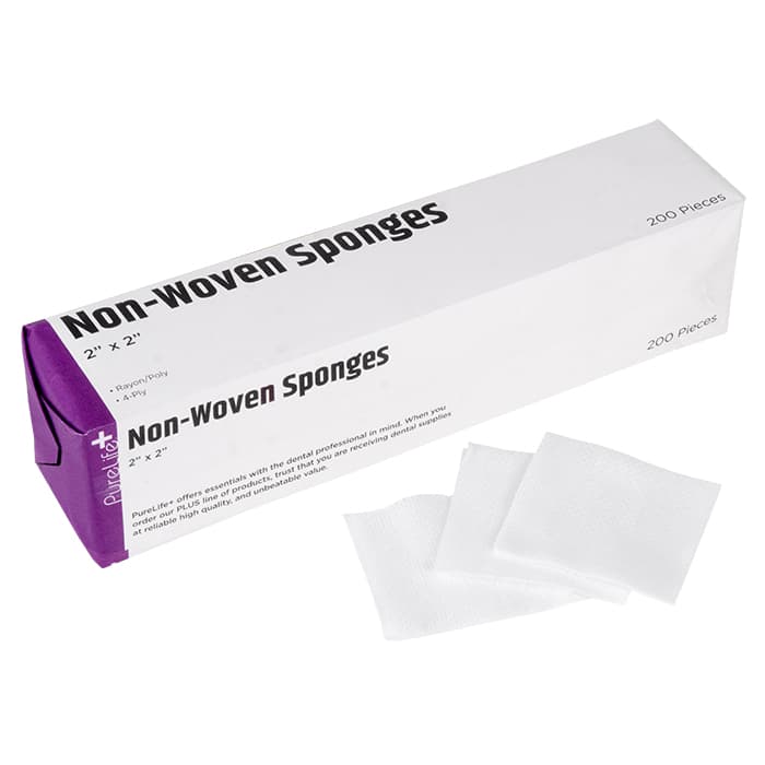 PureLife+ Non-Woven Sponges, 4" x 4", 4-Ply, Non-Sterile, Non-Linting, 2000/Case thumbnail 2