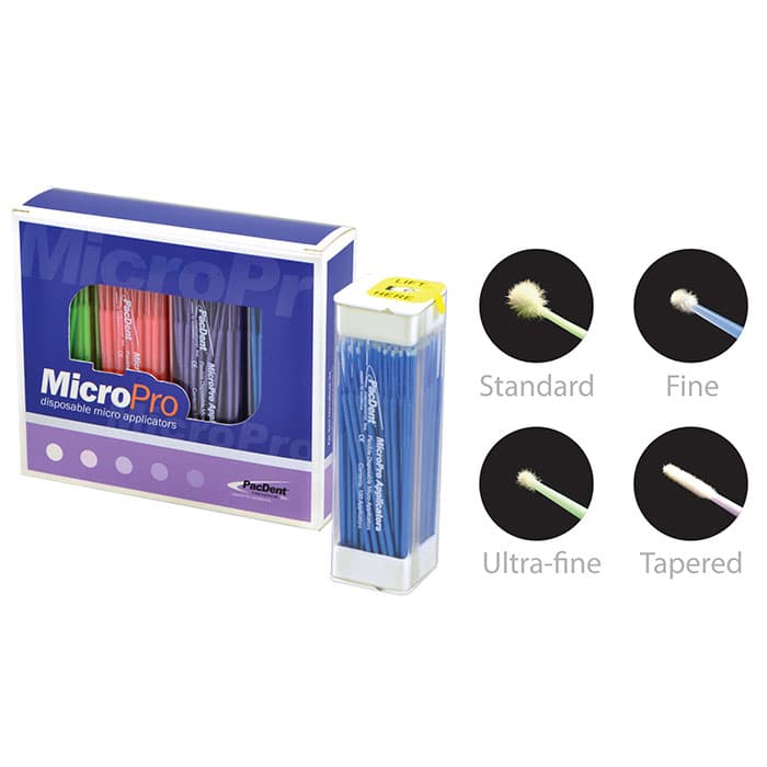 Pac-Dent MicroPro Disposable Micro Applicators, Standard 2.0mm, Non-Linting Fiber Ball Ends, Assorted Colors, 400/Pk, 901 thumbnail 6