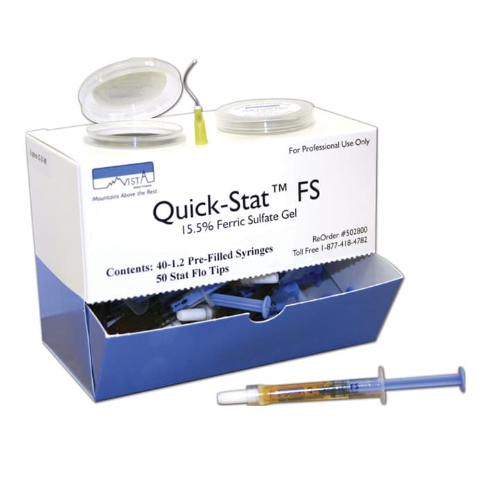 Quick-Stat FS Hemostatic Gel, 20% Ferric Sulfate, Standard Syringe Kit, 1.2 mL, 4/Pk, 502804 thumbnail 16