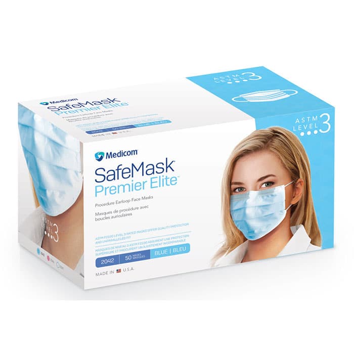 SafeMask Premier Elite Procedure Earloop Face Mask, ASTM Level 3, Lavender, 50/Box, 2044 thumbnail 20
