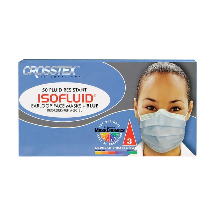 Isofluid™ Earloop Face Mask, ASTM Level 1, Blue, Latex-Free, 50/Box, GCIBL thumbnail 23