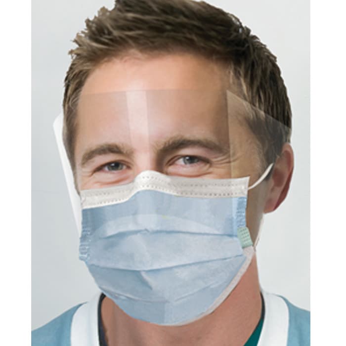 Isofluid FogFree Earloop Surgical Face Mask with Splash Visor, ASTM Level 1, Blue, 25/Box, GCIPWB thumbnail 21