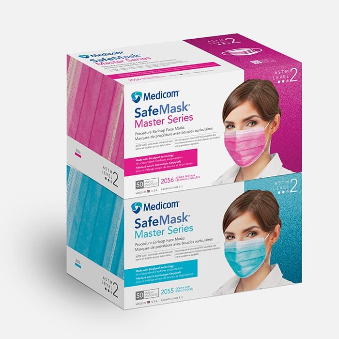 SafeMask Master Series Procedure Earloop Mask, ASTM Level 2, Azalea Festival (Bright Fuchsia), 50/Box, 2056 thumbnail 20