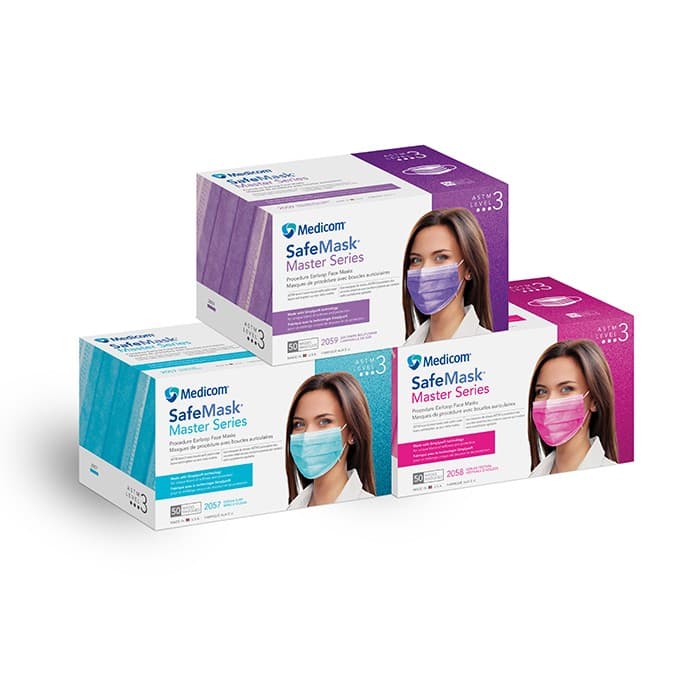 SafeMask Master Series Procedure Earloop Face Mask, ASTM Level 3, Ocean Surf (Aqua Marine), 50/Box, 2057 thumbnail 26