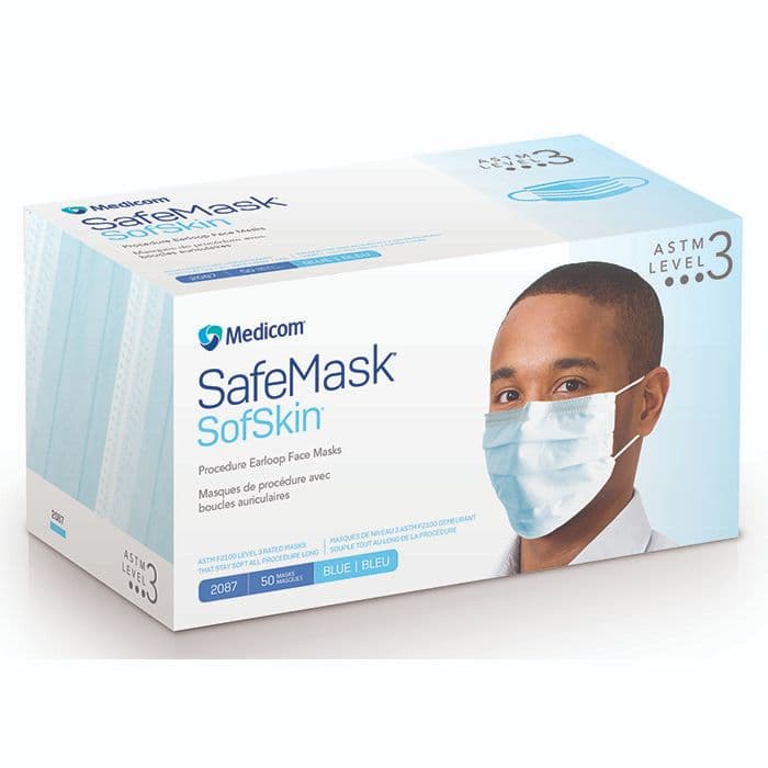 SafeMask SofSkin Procedure Earloop Masks, ASTM Level 3, Pink, 50/Box, 2088 thumbnail 21