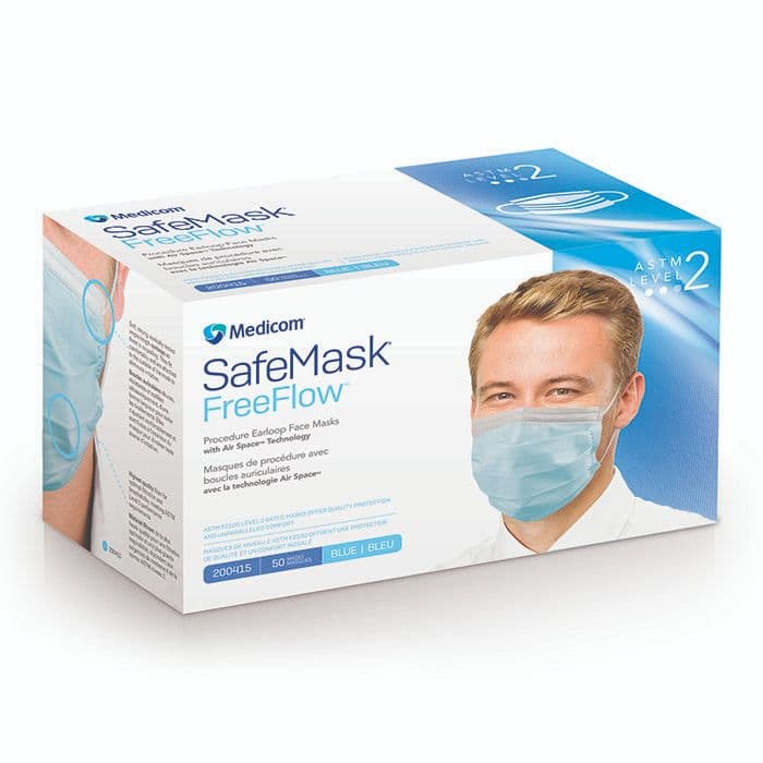 SafeMask FreeFlow Procedure Face Mask, ASTM Level 2, Ear Loop, Pink, 50/Box, 200416 thumbnail 16