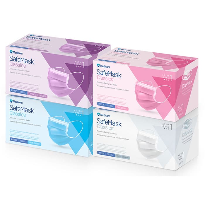 SafeMask® Classics™ Procedure Earloop Face Mask, ASTM Level 1, Blue, 50/Box, 205115 thumbnail 21