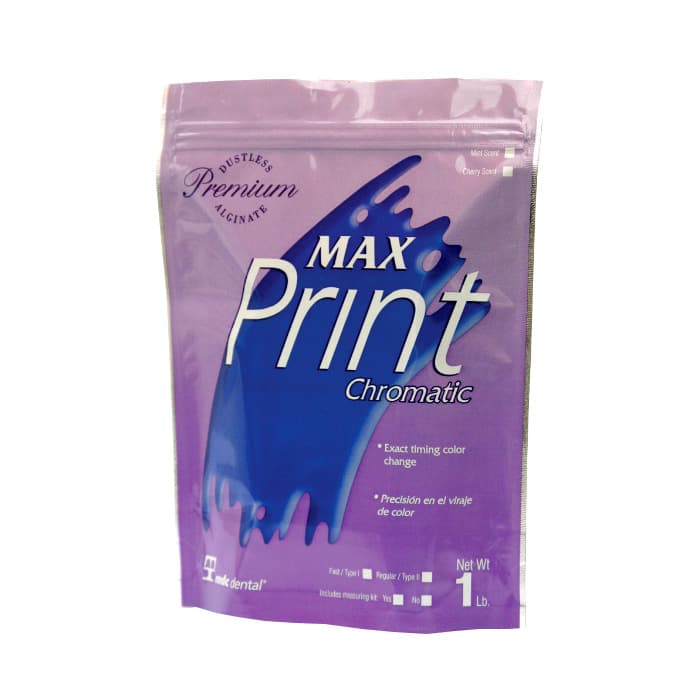 Max Print Chromatic Fast Set Dustless Alginate Impression Material, Color-Changing, Mint Scent, 1/Bx thumbnail 2