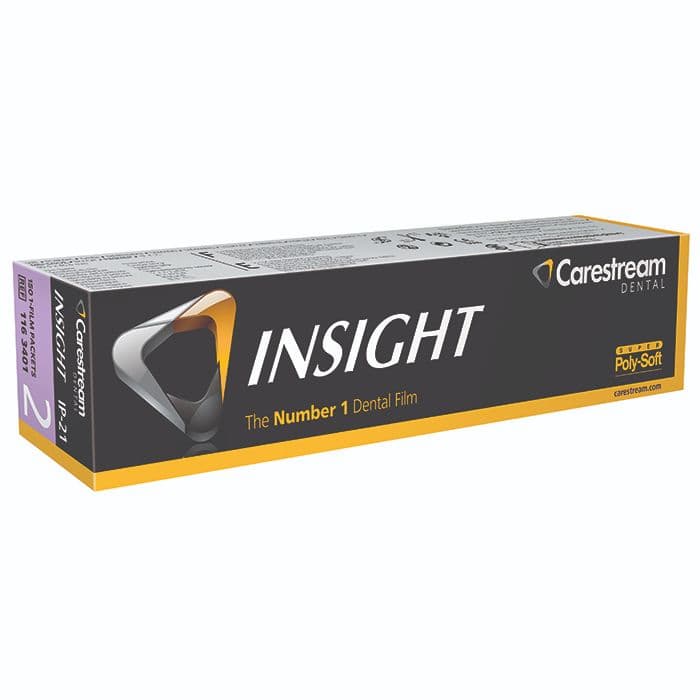 Carestream Insight IP-21 Size 2 Periapical Dental X-Ray Film, F-Speed, Single Super Poly-Soft Packets, 150/Box, 1163401 thumbnail 18
