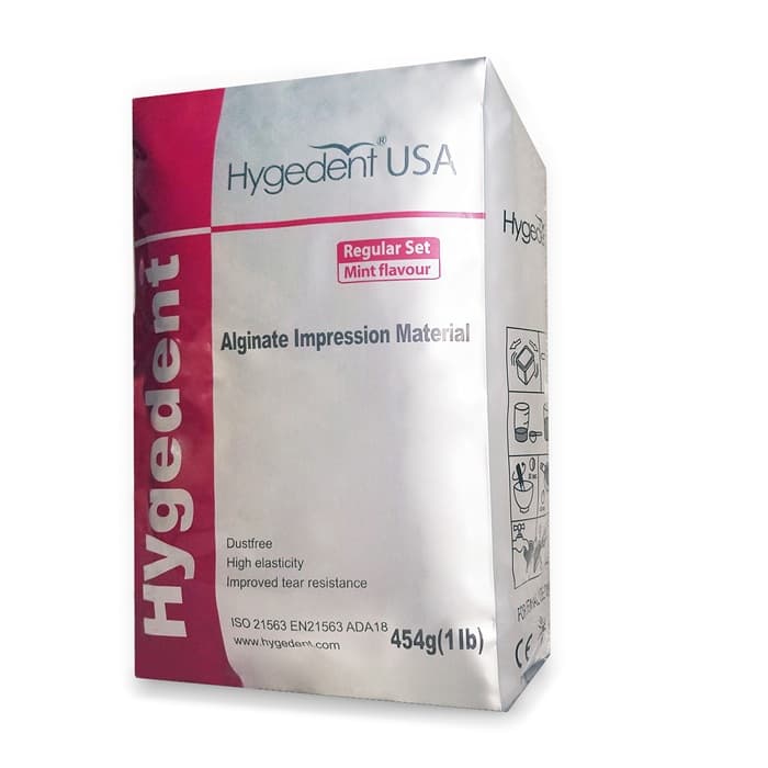 Hygedent Alginate Regular Set Impression Material, Dust Free, Red Powder, Mint Flavored, 1 lb Bag, HD10000 thumbnail 2