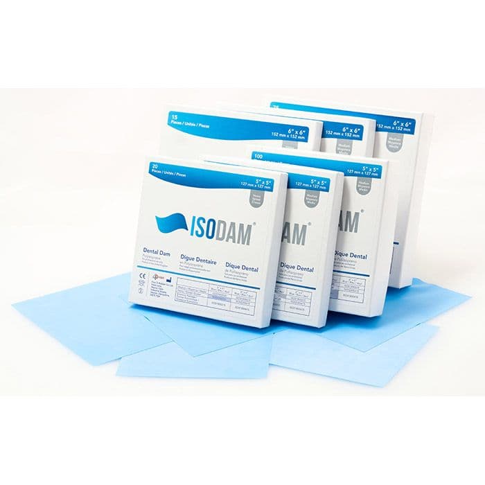 Isodam Non-Latex Polyisoprene Dental Dam, 6" x 6", Medium, Blue, 75/Pk, ISO01800675 thumbnail 14