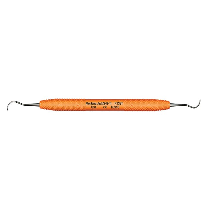 PDT Montana Jack B-Ti Sickle Scaler, Double-Ended, Blunt Titanium, Orange, 1/Pk, R138T thumbnail 16