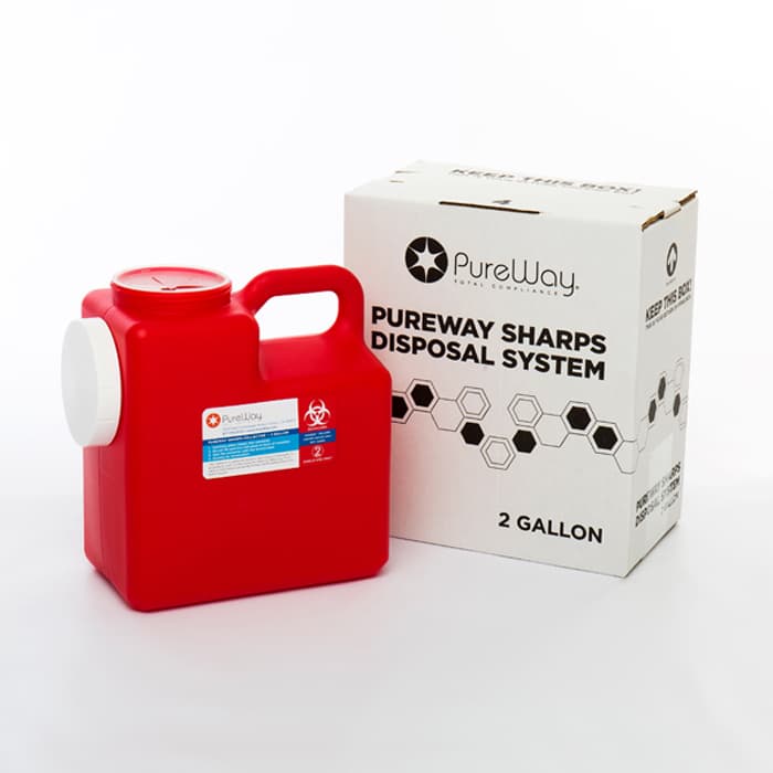 PureWay Sharps Single Systems - 2 Gallon Mailback Container with Prepaid Return Shipping, 40002 thumbnail 7