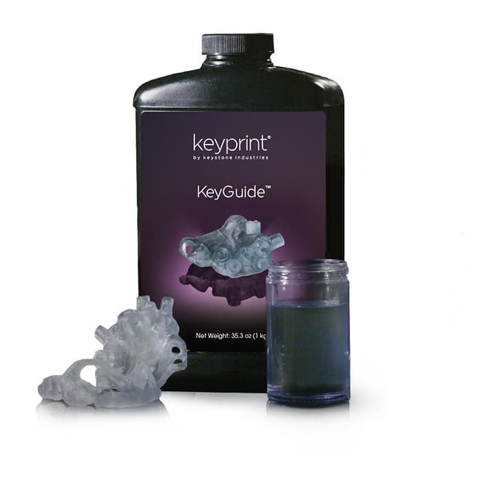 Keystone KeyPrint KeyGuide Biocompatible 3D Printing Resin, Clear, 1 kg Bottle, 4220001 thumbnail 15
