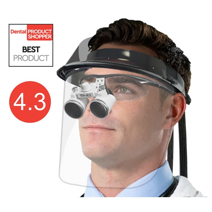 iVisor™ Loupe Visor & Shield Kit, Replacement Large Mini Shields, Black, 6-Pack thumbnail 6