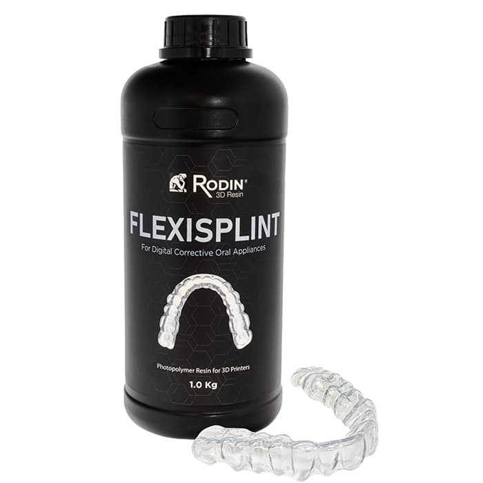 Rodin FlexiSplint 3D Printing Resin, Soft, Translucent, 1 kg Bottle, #23866 thumbnail 10