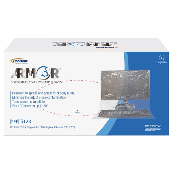 Armor Disposable LCD & Keyboard Protective Sleeves, 22" x 26", Clear, 250/Box thumbnail 5