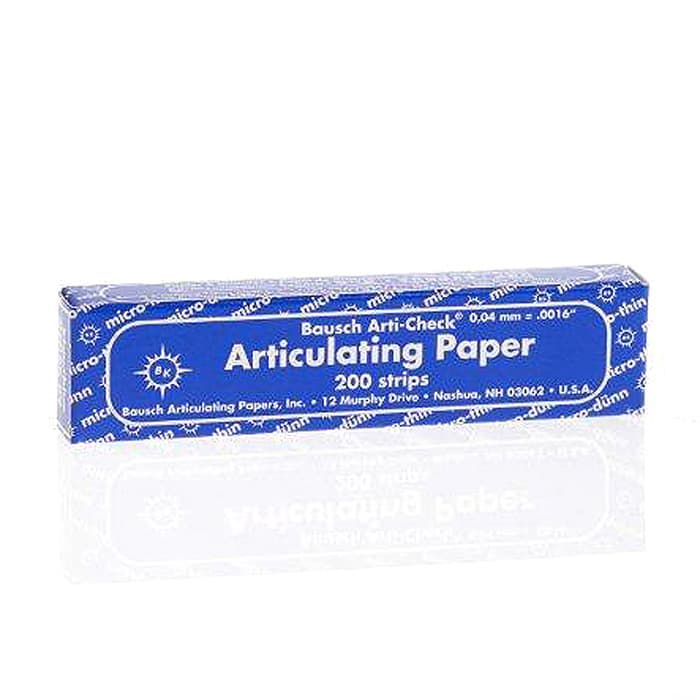 Bausch Arti-Check Micro-Thin Articulating Paper, 40 Microns, Blue, Pre-Cut Strips, 200/Pk, BK-61 thumbnail 17