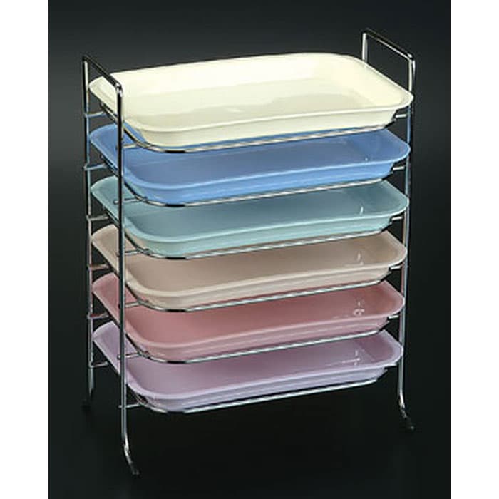 Plasdent Chrome Tray Rack for Size A Trays, Stackable, Long Side Loading, Holds 8 Trays, 15" x 9-3/4" x 14-1/8", 300TRA thumbnail 5
