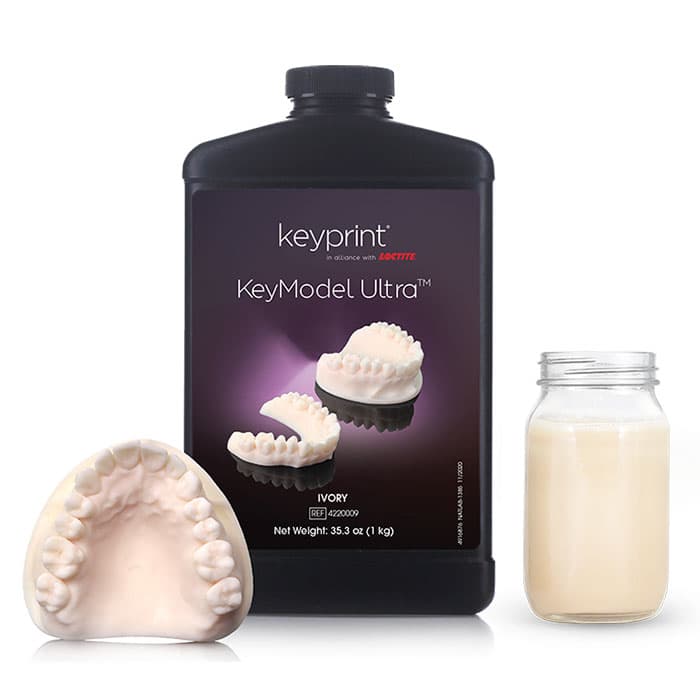 KeyModel Ultra 3D Printing Resin, Ivory, 1 kg (35.3 oz) Bottle thumbnail 4