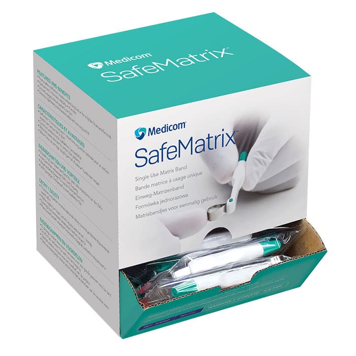 SafeMatrix Single-Use Matrix Bands, Regular Wide 6mm, Blue, 50/Box, 30045 thumbnail 25