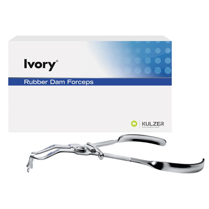 Ivory Rubber Dam Clamp Forceps, Stainless Steel, Curved, 50057220 thumbnail 15